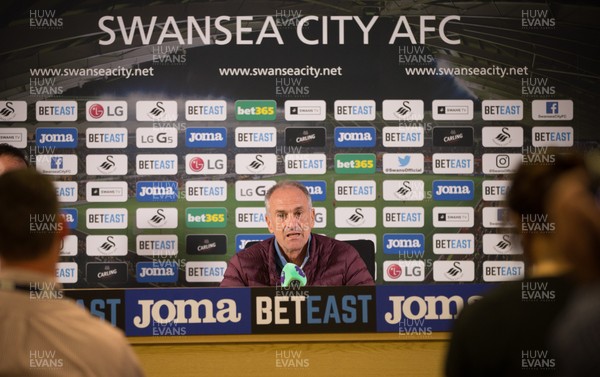 110816 - Swansea City Press Conference - Swansea manager Francesco Guidolin during press conference ahead of the first game of the new Premier League season against Burnley