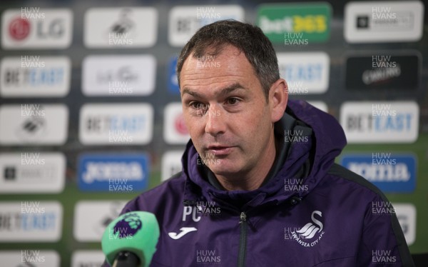 180517 - Swansea City head coach Paul Clement during press conference ahead of the final game of the season against West Bromwich Albion