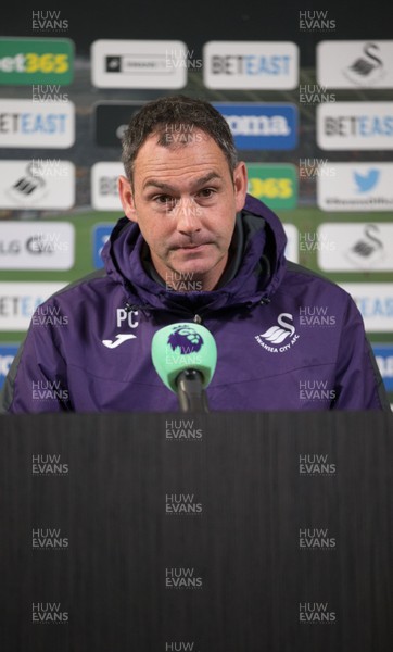 180517 - Swansea City head coach Paul Clement during press conference ahead of the final game of the season against West Bromwich Albion