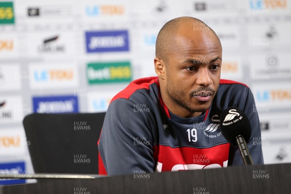 080218 - Swansea City Press Conference - Club record signing Andre Ayew talks to the media
