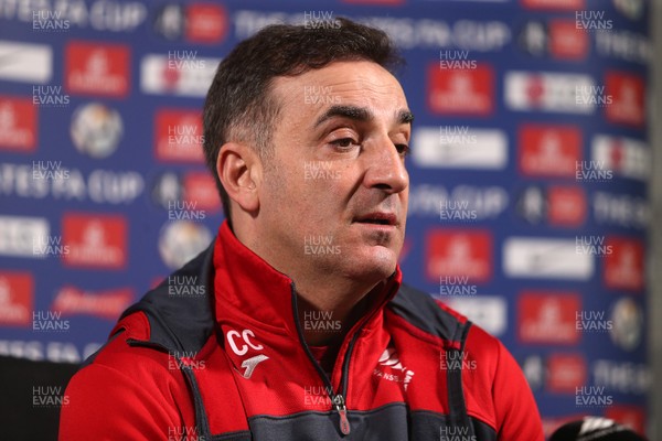 150218 - Swansea City Press Conference - Swansea City manager Carlos Carvalhal talks to the media
