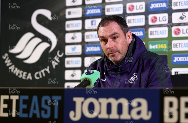 190117 - Swansea City Press Conference - Manager Paul Clement talks to the media by Chris Fairweather/Huw Evans Agen