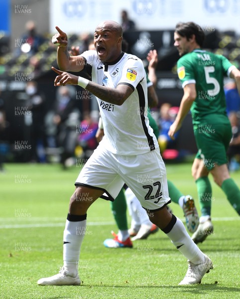 050720 - Swansea City v Sheffield Wednesday - SkyBet Championship - Andre Ayew of Swansea City appeals