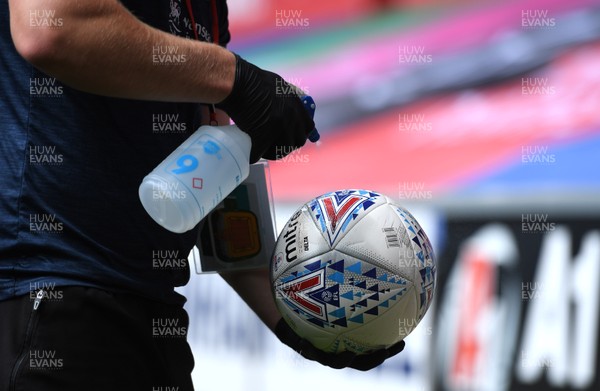 050720 - Swansea City v Sheffield Wednesday - SkyBet Championship - A match ball is cleaned