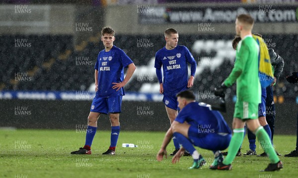 010518 - Swansea City U19s v Cardiff City U19s - FAW Youth Cup Final - Dejected Cardiff