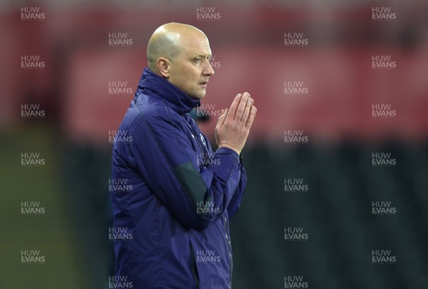 240117 - Swansea City Under 21s v Coventry - Checkatrade Trophy - Swansea coach Cameron Toshack