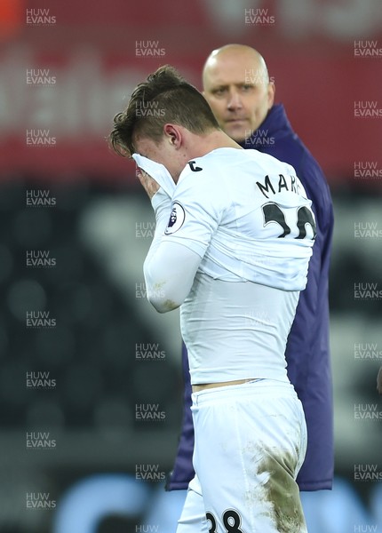 240117 - Swansea City Under 21s v Coventry - Checkatrade Trophy - Adnan Maric of Swansea City looks dejected at the end of the game