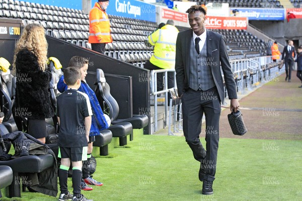 251117 - Swansea City v AFC Bournemouth, Premier League - Tammy Abraham of Swansea City arrives before the match