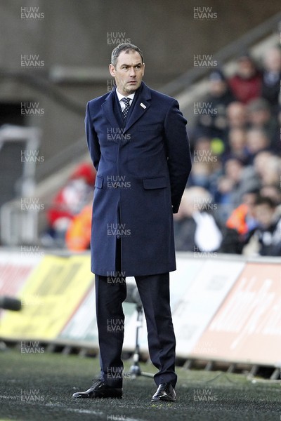 251117 - Swansea City v AFC Bournemouth, Premier League - Swansea City Manager Paul Clement during the match