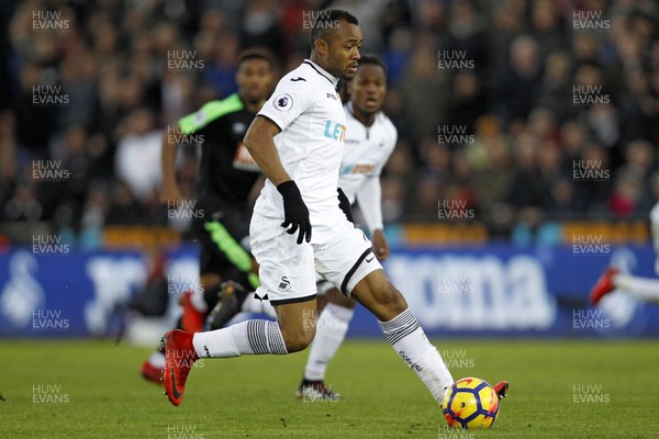 251117 - Swansea City v AFC Bournemouth, Premier League - Jordan Ayew of Swansea City in action