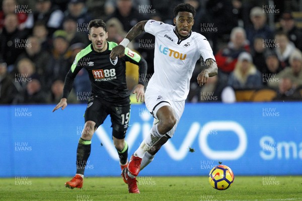 251117 - Swansea City v AFC Bournemouth, Premier League - Leroy Fer of Swansea City in action