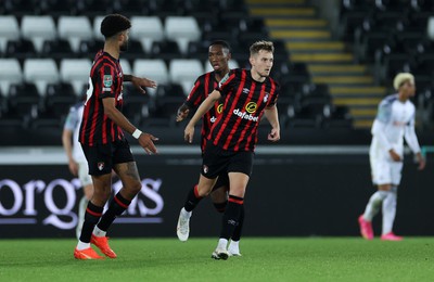 290823 - Swansea City v AFC Bournemouth - Carabao Cup - David Brooks of Bournemouth after scoring a goal