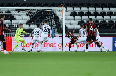 290823 - Swansea City v AFC Bournemouth - Carabao Cup - Hamed Junior Traore of Bournemouth scores a goal