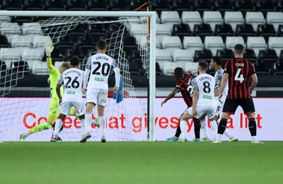 290823 - Swansea City v AFC Bournemouth - Carabao Cup - Hamed Junior Traore of Bournemouth scores a goal