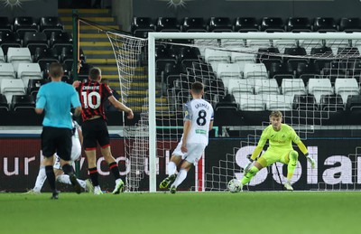 290823 - Swansea City v AFC Bournemouth - Carabao Cup - Ryan Christie of Bournemouth scores a goal