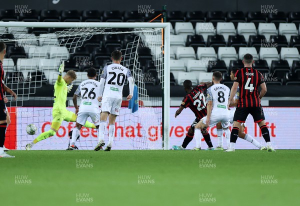290823 - Swansea City v AFC Bournemouth - Carabao Cup - Hamed Junior Traore of Bournemouth scores a goal