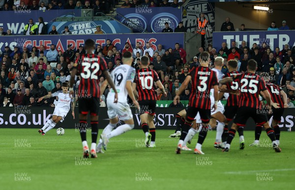 290823 - Swansea City v AFC Bournemouth - Carabao Cup - Jamie Paterson of Swansea scores a goal