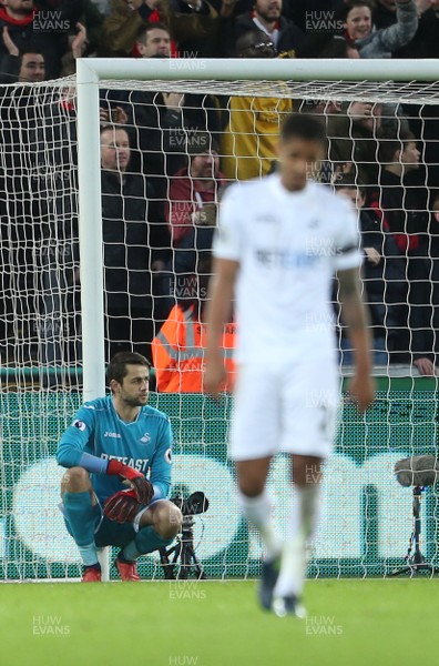 140117 - Swansea City v Arsenal - Premier League - Dejected Lukasz Fabianski of Swansea City by Chris Fairweather/Huw Evans Agency