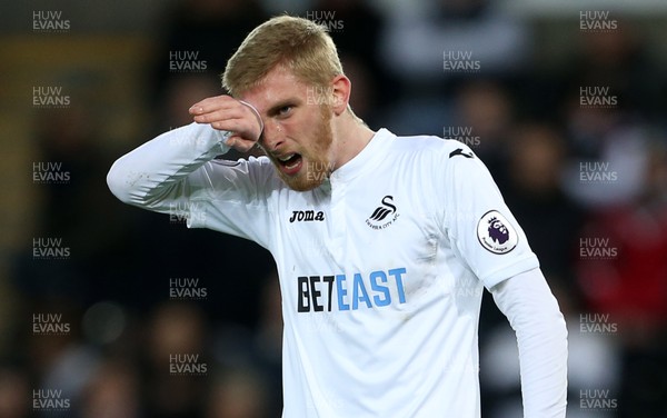 140117 - Swansea City v Arsenal - Premier League - Dejected Oliver McBurnie of Swansea City by Chris Fairweather/Huw Evans Agency