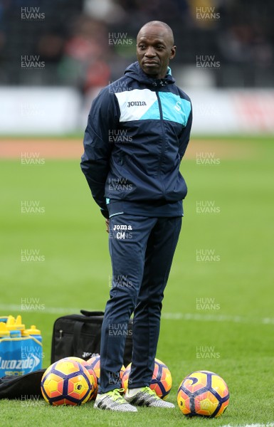 140117 - Swansea City v Arsenal - Premier League - Swansea Coach Claude Makelele by Chris Fairweather/Huw Evans Agency