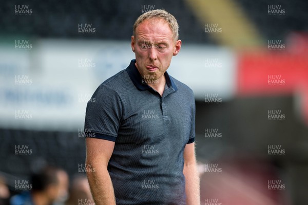 270719 - Swansea City v Atalanta, Pre Season Friendly - Steve Cooper, Manager of Swansea City reacts during the game 