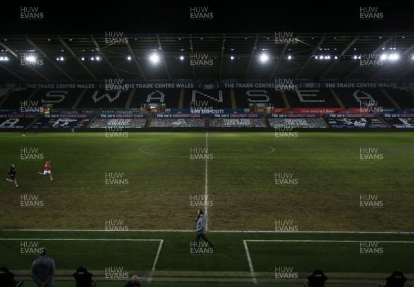 191220 - Swansea City v Barnsley - SkyBet Championship - The pitch at full time