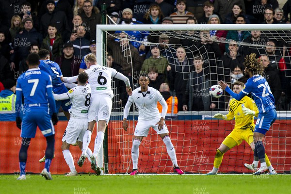 040223 - Swansea City v Birmingham City - Sky Bet Championship - Auston Trusty of Birmingham City scores his sides fourth goal 