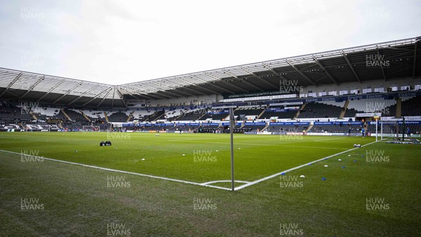 040223 - Swansea City v Birmingham City - Sky Bet Championship - A general view of the Swanseacom Stadium during the warm up