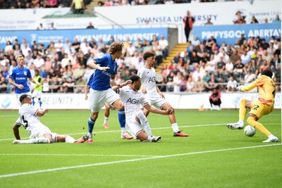 080826 - Swansea City v Birmingham City - Carabao Cup First Round - August Priske of Birmingham City scores the first goal of the game