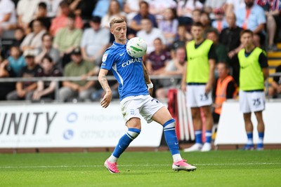 080826 - Swansea City v Birmingham City - Carabao Cup First Round - Jay Stansfield of Birmingham City
