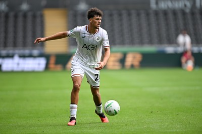 080826 - Swansea City v Birmingham City - Carabao Cup First Round - Filip Lissah of Swansea City
