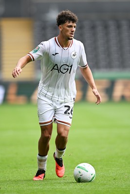 080826 - Swansea City v Birmingham City - Carabao Cup First Round - Filip Lissah of Swansea City