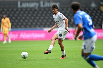 080826 - Swansea City v Birmingham City - Carabao Cup First Round - Filip Lissah of Swansea City