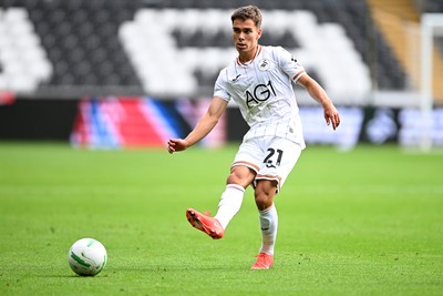 080826 - Swansea City v Birmingham City - Carabao Cup First Round - Leo Walta of Swansea City