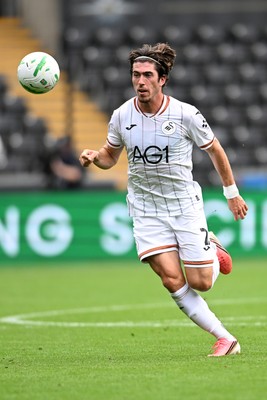 080826 - Swansea City v Birmingham City - Carabao Cup First Round - Josh Key of Swansea City