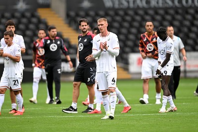 080826 - Swansea City v Birmingham City - Carabao Cup First Round - Jay Fulton of Swansea City at full time
