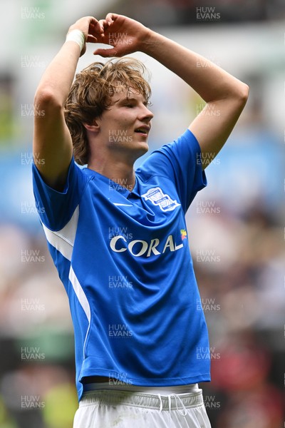 080826 - Swansea City v Birmingham City - Carabao Cup First Round - August Priske of Birmingham City celebrates scoring a goal