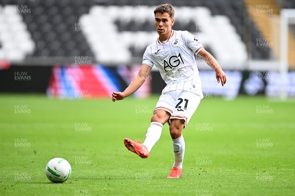 080826 - Swansea City v Birmingham City - Carabao Cup First Round - Leo Walta of Swansea City