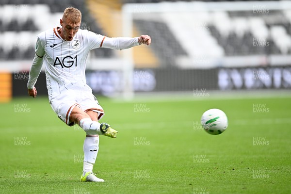 080826 - Swansea City v Birmingham City - Carabao Cup First Round - Jay Fulton of Swansea City
