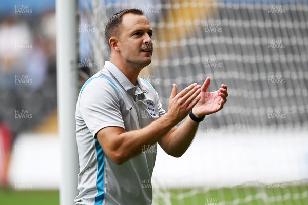 080826 - Swansea City v Birmingham City - Carabao Cup First Round - Chris Davies, Birmingham City Manager celebrates at full time