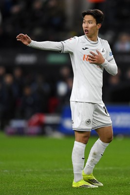 170126 - Swansea City v Birmingham City - Sky Bet Championship - Eom Ji-Sung of Swansea City