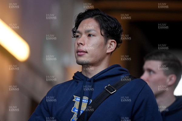 170126 - Swansea City v Birmingham City - Sky Bet Championship - Kyogo Furuhashi of Birmingham arrives at the stadium