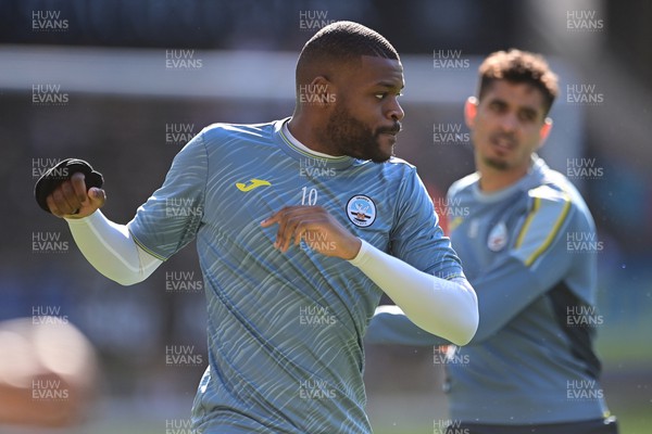 190322 - Swansea City v Birmingham City - Sky Bet Championship - Olivier Ntcham of Swansea City during the pre-match warm-up 