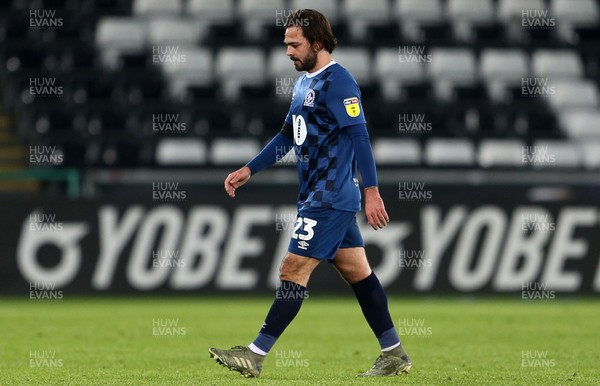 111219 - Swansea City v Blackburn Rovers - SkyBet Championship - Bradley Dack of Blackburn Rovers walks off the pitch after his red card