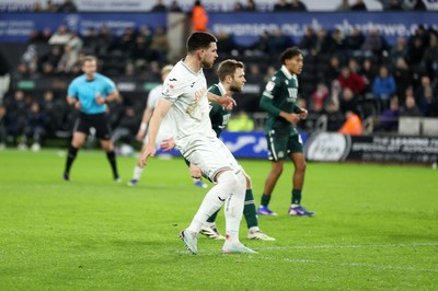 200126 - Swansea City v Blackburn Rovers - SkyBet Championship - Zan Vipotnik of Swansea City scores a goal