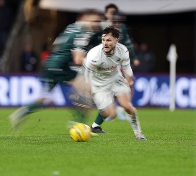 200126 - Swansea City v Blackburn Rovers - SkyBet Championship - Liam Cullen of Swansea City 