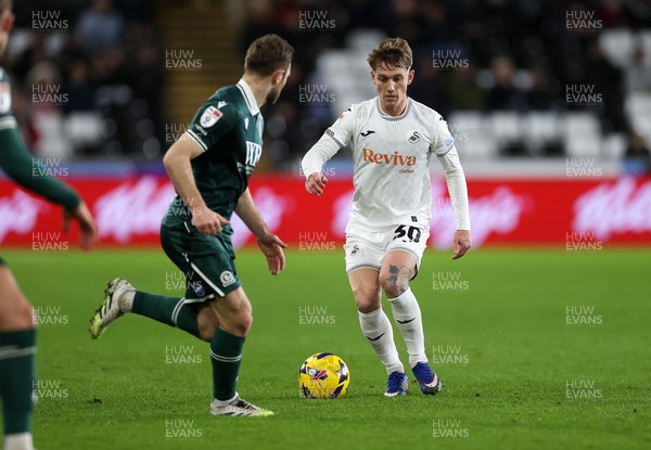 200126 - Swansea City v Blackburn Rovers - SkyBet Championship - Ethan Galbraith of Swansea City 