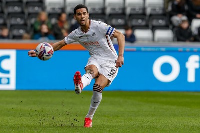 220225 - Swansea City v Blackburn Rovers - Sky Bet Championship - Ben Cabango of Swansea City