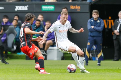 220225 - Swansea City v Blackburn Rovers - Sky Bet Championship - Josh Tymon of Swansea City