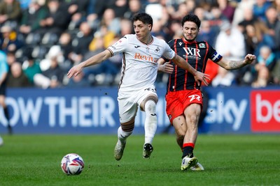 220225 - Swansea City v Blackburn Rovers - Sky Bet Championship - Goncalo Franco of Swansea City